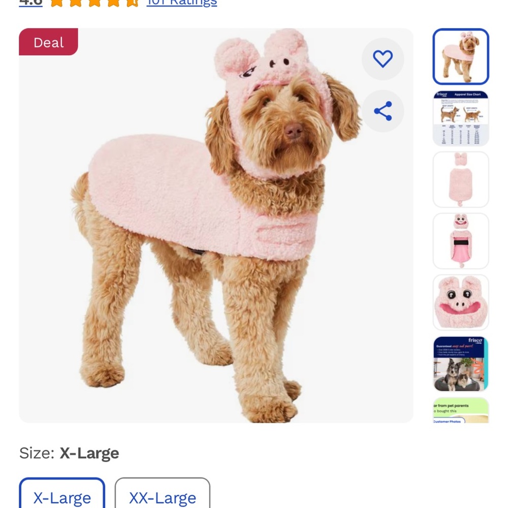 Adorable Pink Pig Dog Outfit